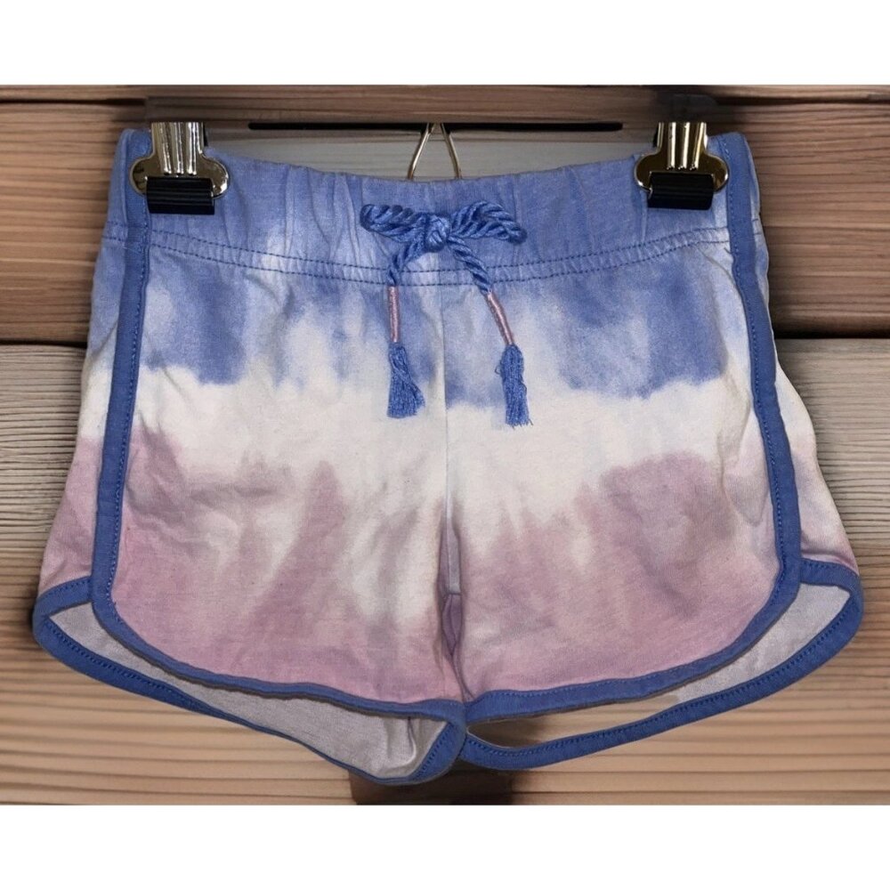 Wonder Nation Girls Tie Dye Pull On Shorts Blue Pink Size  S (6-6x) Drawstring.